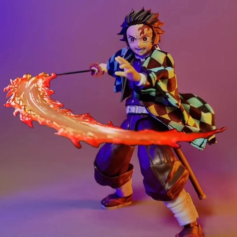 Kamado Tanjirou Jongen Zwart Blauw Geruite Doek Jas 1/12 Draad Vormige Korte Anime Action Figure Kleding Accessoire voor Shf 6 ''Body