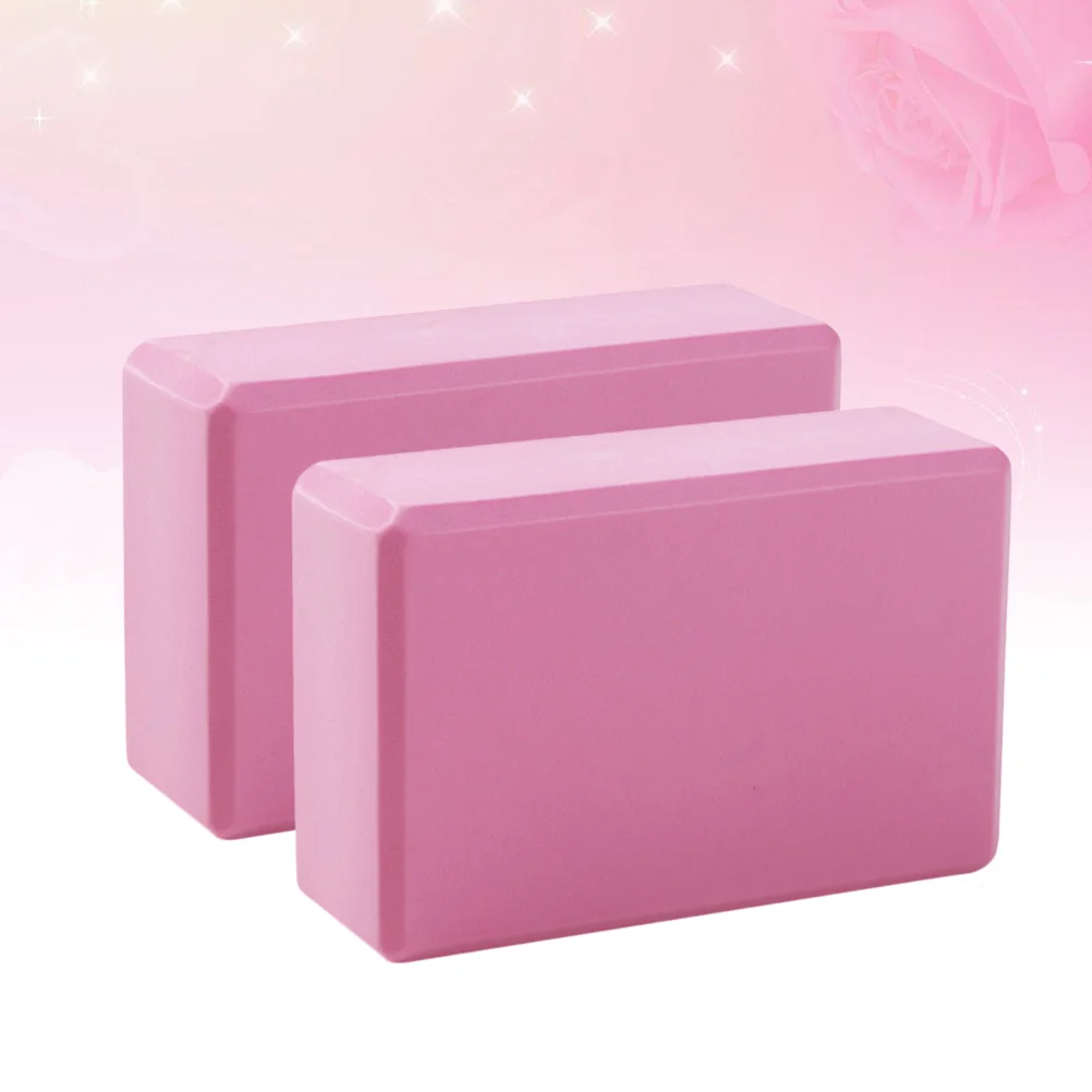 

2PCS EVA Material Yoga Brick Thickening Fitness Yoga Brick Yoga Dance Practice Brick Multi-purpose Yoga Dance Supplies for Home