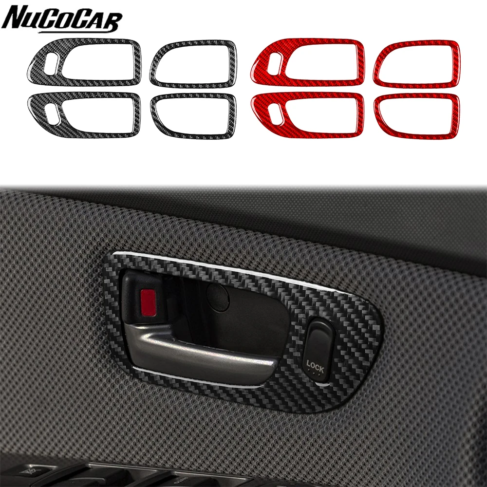 

For Mazda 3 Axela 2004-2009 Carbon Fiber door switch handle Panel Trim Cover Car Accessories Interior Decorative Stickers