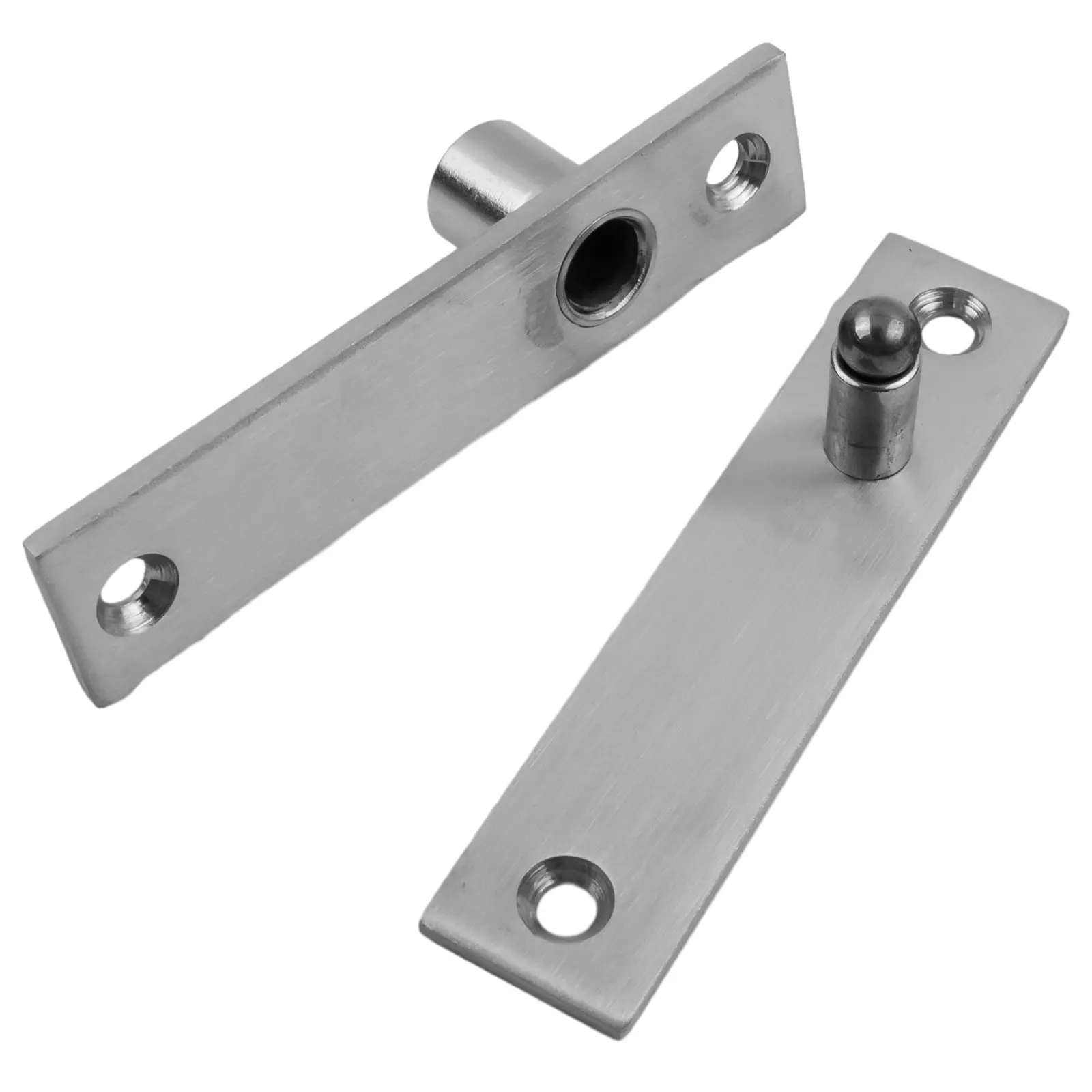 Home Office Pivot Hinge Kit Tool Shaft Silver Stainless Steel System 2 Pcs 360 Degree Accessory Doors For Wood