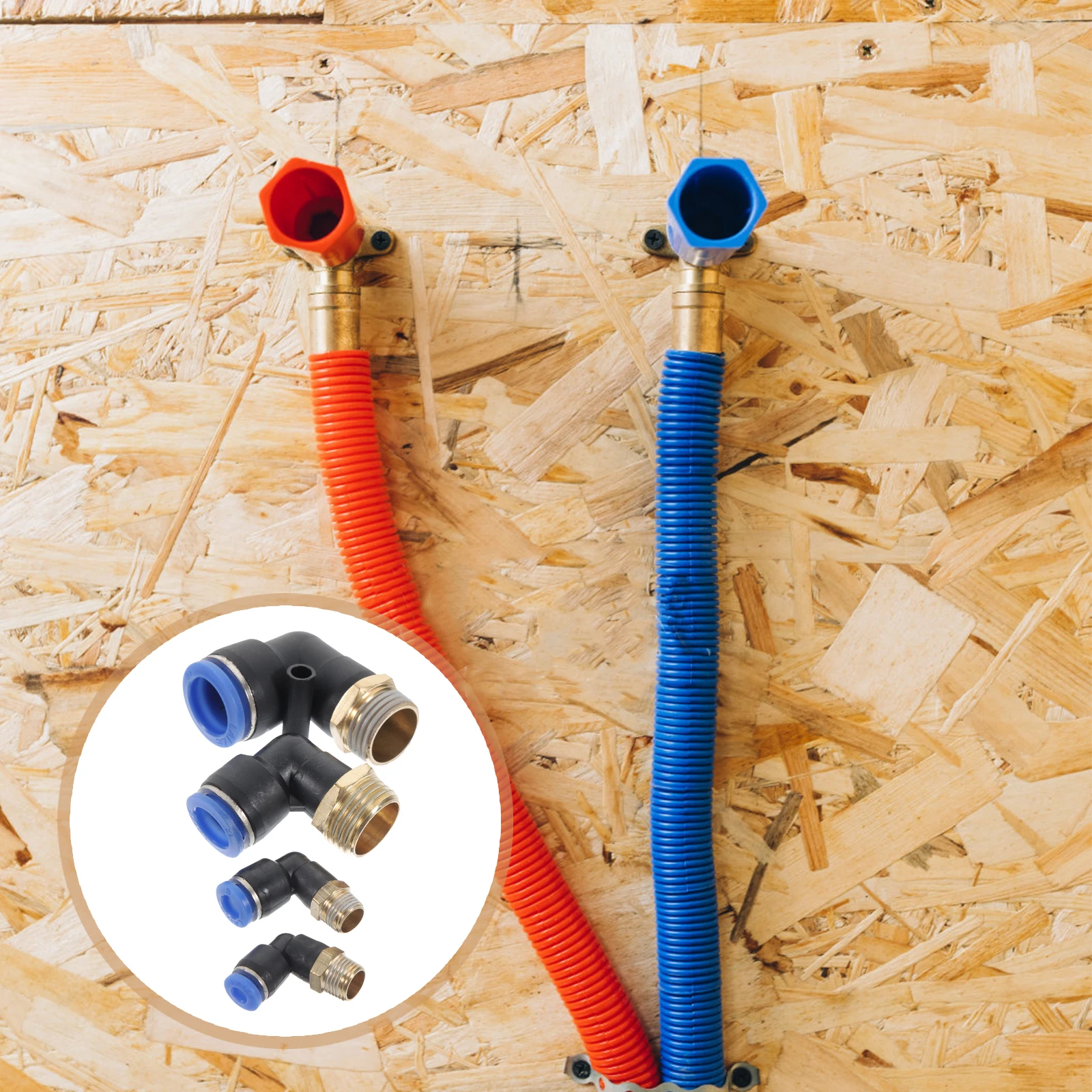 

1 комплект, быстроразъемный фитинг для воздушного шланга, прочный медный пластик, ассортимент для промышленных проектов, аксессуары для воздушного компрессора, шланг