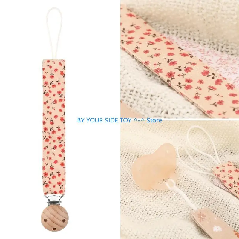 Anneau dentition en coton plastique pour bébé, chaîne à fleurs, Clip sucette pour nouveau-nés, maintien