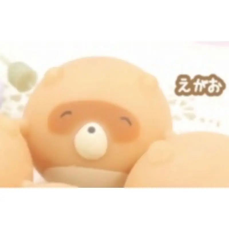 Japan Ulcap Gashapon Capsule Toy Tanuki Pinch Dumpling Decompress Toys Cute Girl Animal