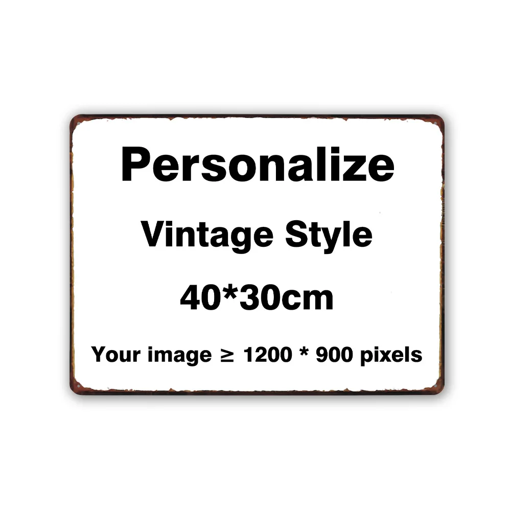 Aangepaste metalen blikken bord Vintage Wall Art Poster Personaliseer kamerdecoratie, Dropshipping groothandel gepersonaliseerd cadeau gratis ontwerp