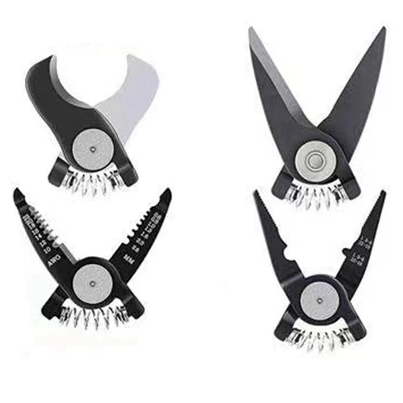 Multi-Functional Wire Stripper Multi-Functional Tool 5-In-1 Replaceable Head Tool Set Electrician Special