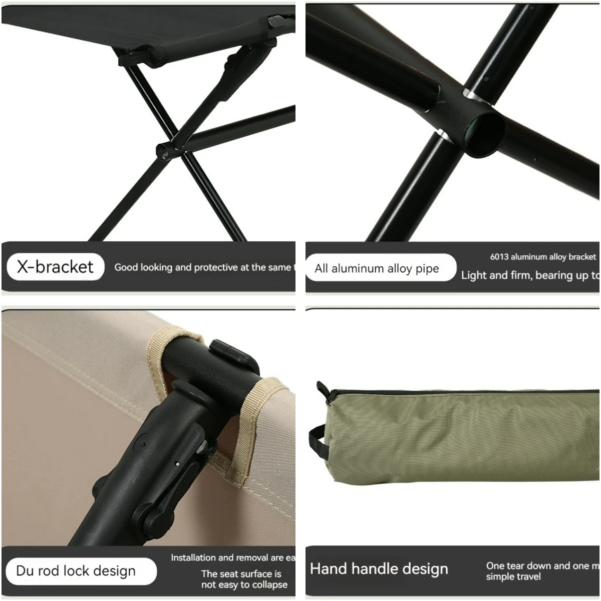 Outdoor Double Chair Camping Folding Tactical Stool Portable Aluminum Alloy Lazy Stool Self-driving Double Camping Chair