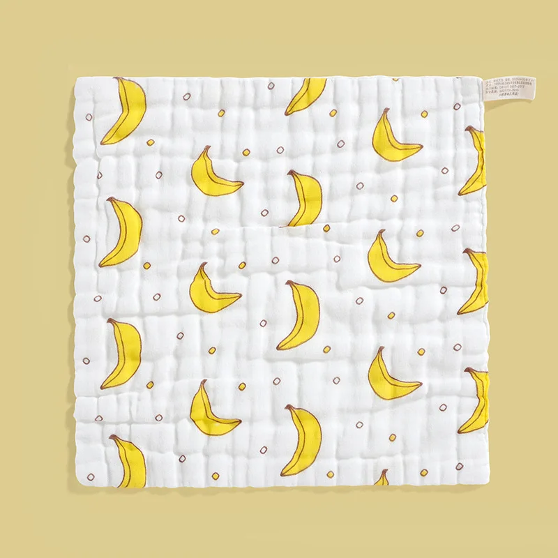 Baby Bath Towel Six Layers Cotton Skin-friendly Absorbent Quick-drying Shower Towel Kids Light Portable Cartoon Fruit Bathrobe