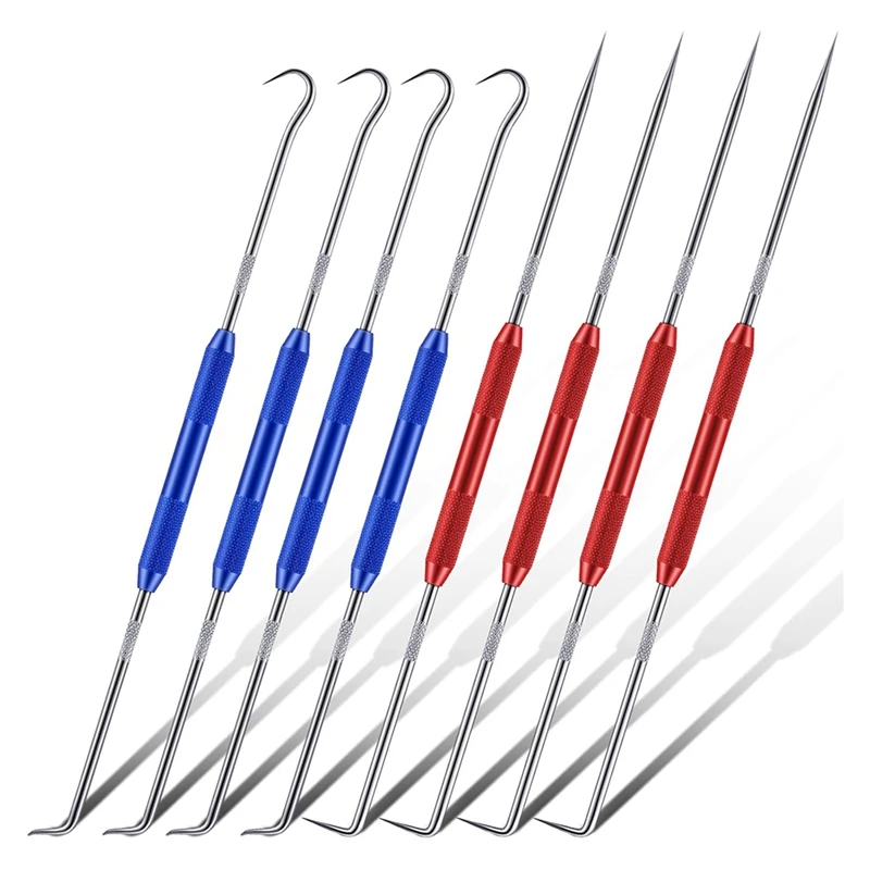 

8 Pcs Double Pointed Scriber, Metal Scribe Tool Hook & Pick Tool Set Straight 45 Degree 90 Degree Tip Marking Tool