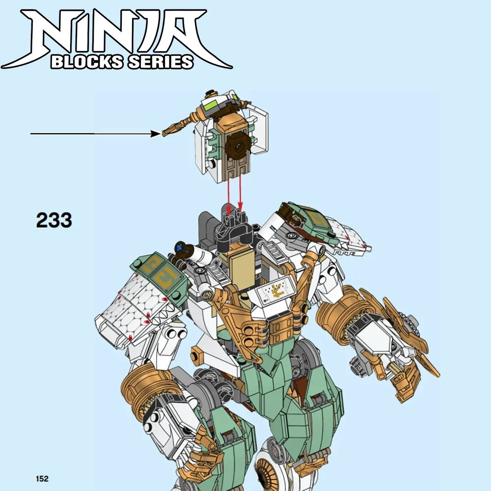 876 stücke Ninja Eis Serie Lloyd Titan Mech Roboter DIY Bausteine Sets mit Figuren pädagogisch kompatiblen Spielzeug für Kinder