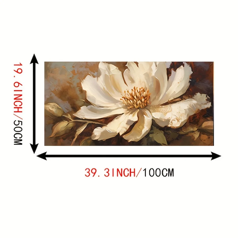 Canvas Wrapped Poster Frame Art Flower Painting Birthday Gift Bedroom Office Living Room Wall Decoration Home Dorm Decoration