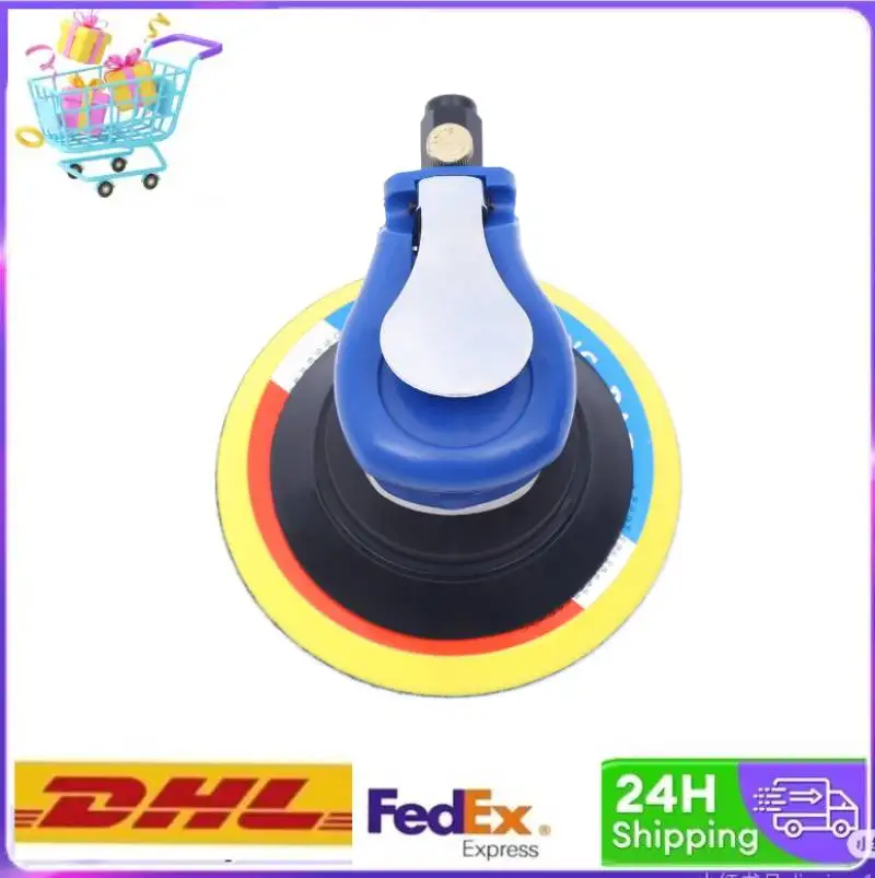 

6 дюймов, 10000 об/мин, пневматическая шлифовальная машина, случайная орбитальная шлифовальная машина для ладони для подушечек, пневматический инструмент со шлангом для сбора пыли