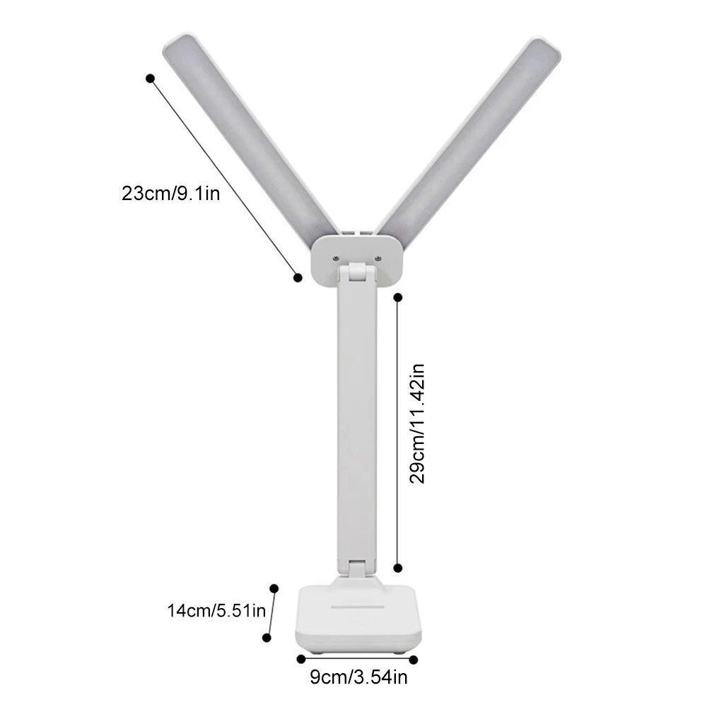 LED Desk Computer Lamp USB Clip On Light Flexível Gooseneck Clip Book Light para cabeceira Iluminação Reading Lamp White Light 6500K