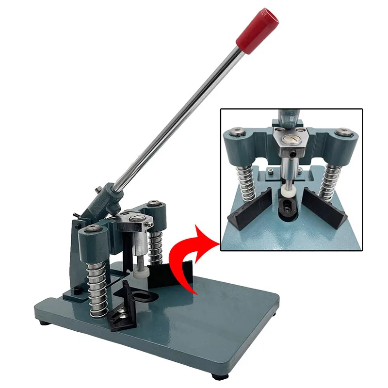 آلة قطع مستديرة الزاوية اليدوية جميع المعادن الثقيلة خرامة الورق القاطع مع شفرة R6 R10 قطع بطاقات العمل الصورة