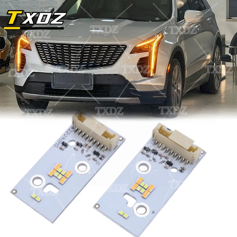 

Amber Daytime Running Light DRL LED Boards For Cadillac XT4 2019-2023 LED Headlight White
