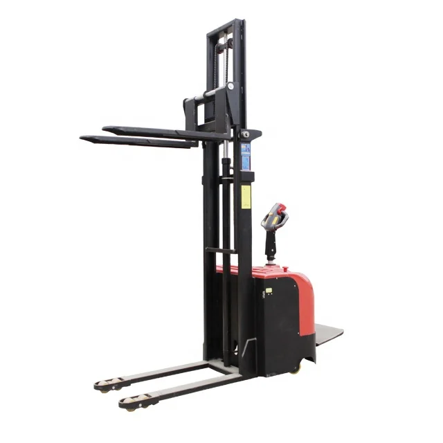 2ton ขาตั้งไดรฟ์ไฮดรอลิกไฟฟ้าเต็มรูปแบบ Pallet Stacker รถยกไฟฟ้า