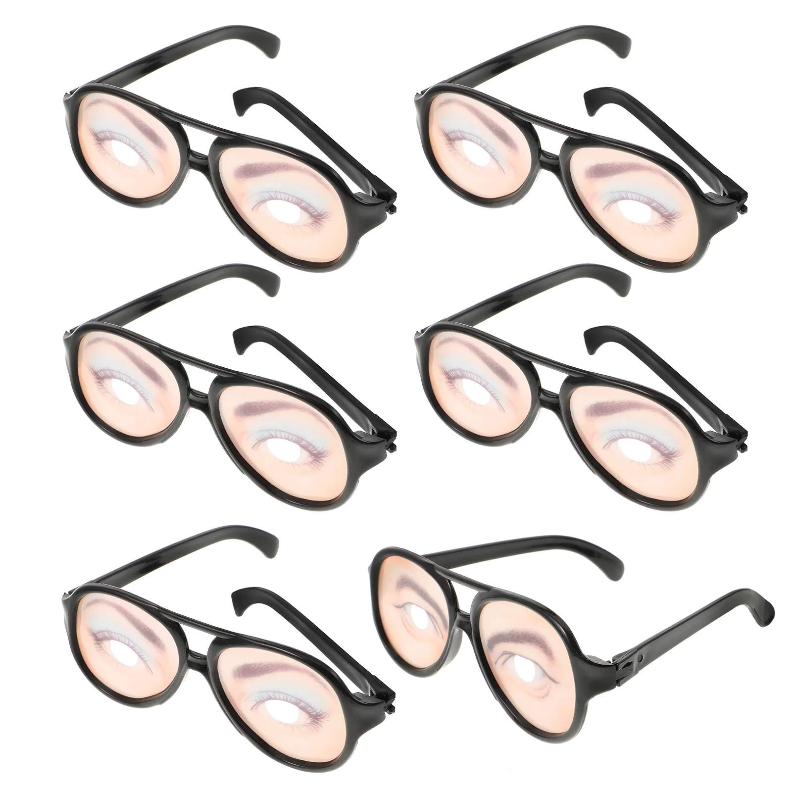 

6 Pcs Props Men and Women Halloween Costumes Funny Eyes Glasses Novelty Eyeglass