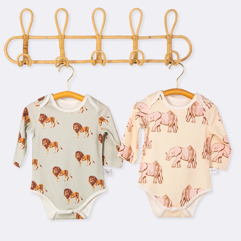 Spring Summer infant baby boy girl Briefs crawling suit Long-sleeved Onesie cotton Fashion baby clothes