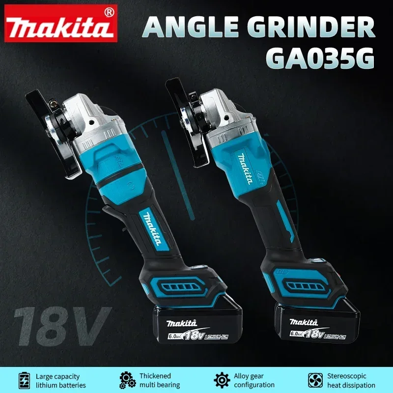 Makita GA035G Lithium Battery Edge Grinding Machine - High-Speed & Durable (Battery Not Included)
