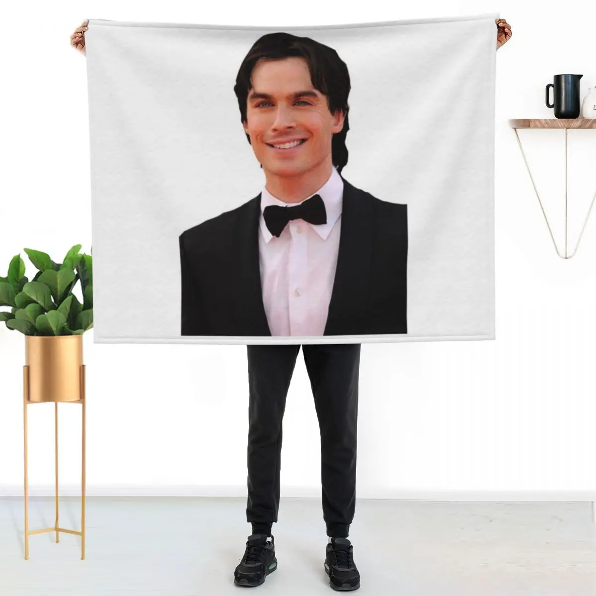 

Ian Somerhalder (aka Damon Salvator) Throw Blanket Warm Napping Blanket for Office Couch Bed