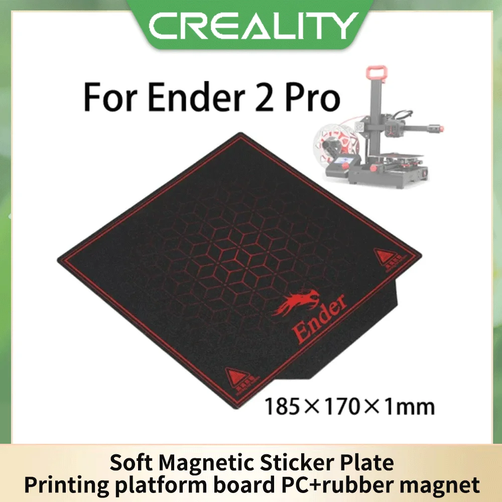 

Creality Original Ender 2 Pro Soft Magnetic Sticker Plate 185*170*1mm Printing Platform Board Kit 3D Printer Parts Accessories