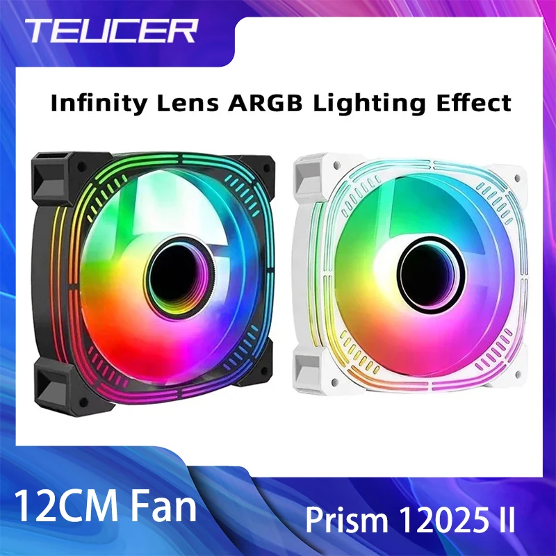 

TEUCER Prism12025 II Cyclic Mirror Light Effect PC Case Fan 120mm 5V 3Pin ARGB Cooler for PC Case Computer Cooling Fan