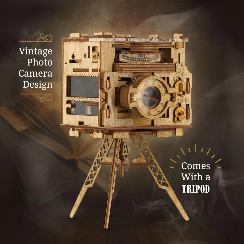 

Cluebox PRO Шерлок's Camera Escape Room Game последовательная головоломка Коробка 3D деревянная головоломка для взрослых Логические