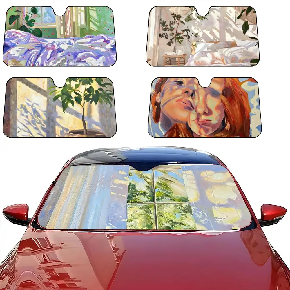 

Artist L-Lane H-Holtgaard Sun Visor Car sunshades, windshield sun visors, sun protection sunshades, novel car gifts.