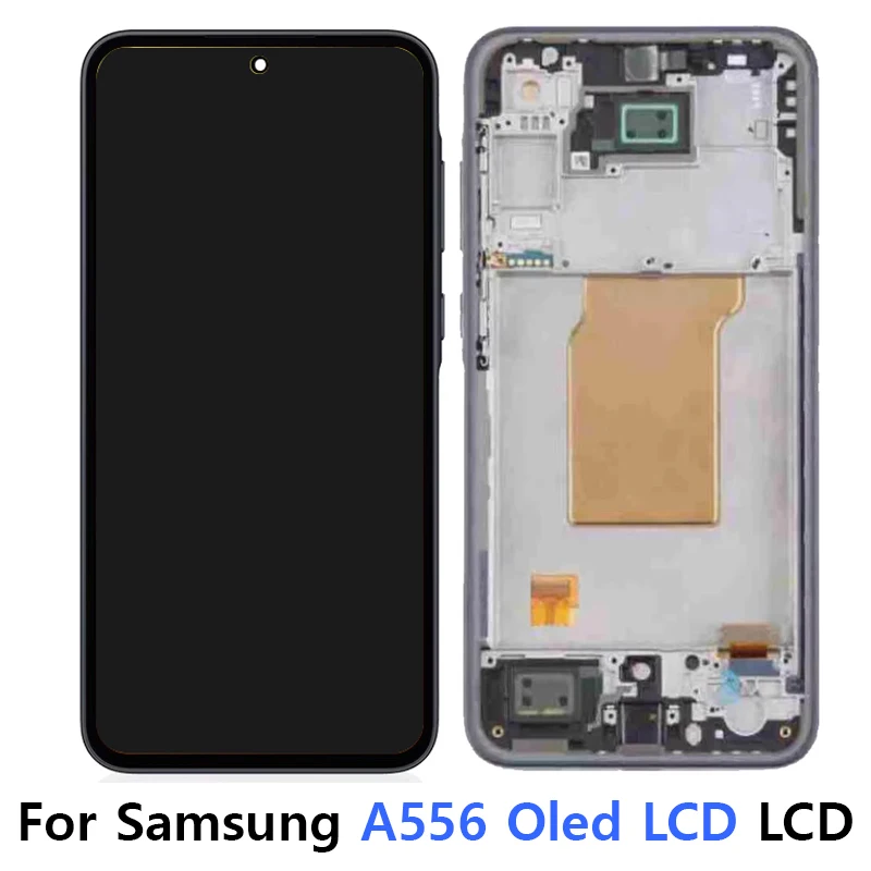 6,6-дюймовый OLED-дисплей с рамкой для Samsung A55 5G ЖК-дисплей A556V A556E A556B A556, дигитайзер сенсорного экрана в сборе, поддержка отпечатков пальцев 6,6-дюймовый OLED-дисплей с рамкой для Samsung A55 5G ЖК-дисплей A556V A556E A556B A556, дигитайзер сенсорного экрана в сборе, поддержка отпечатков пальцев