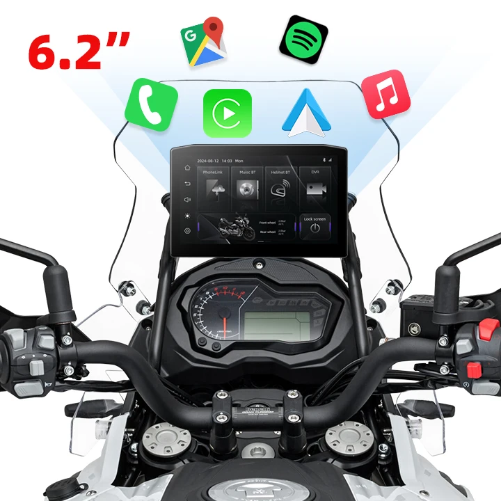 

STLFEKIY 6.2inch Waterproof Display Screen Portable Monitors Motorcycle Carplay Wireless Android Auto Navigation Moto Carplay