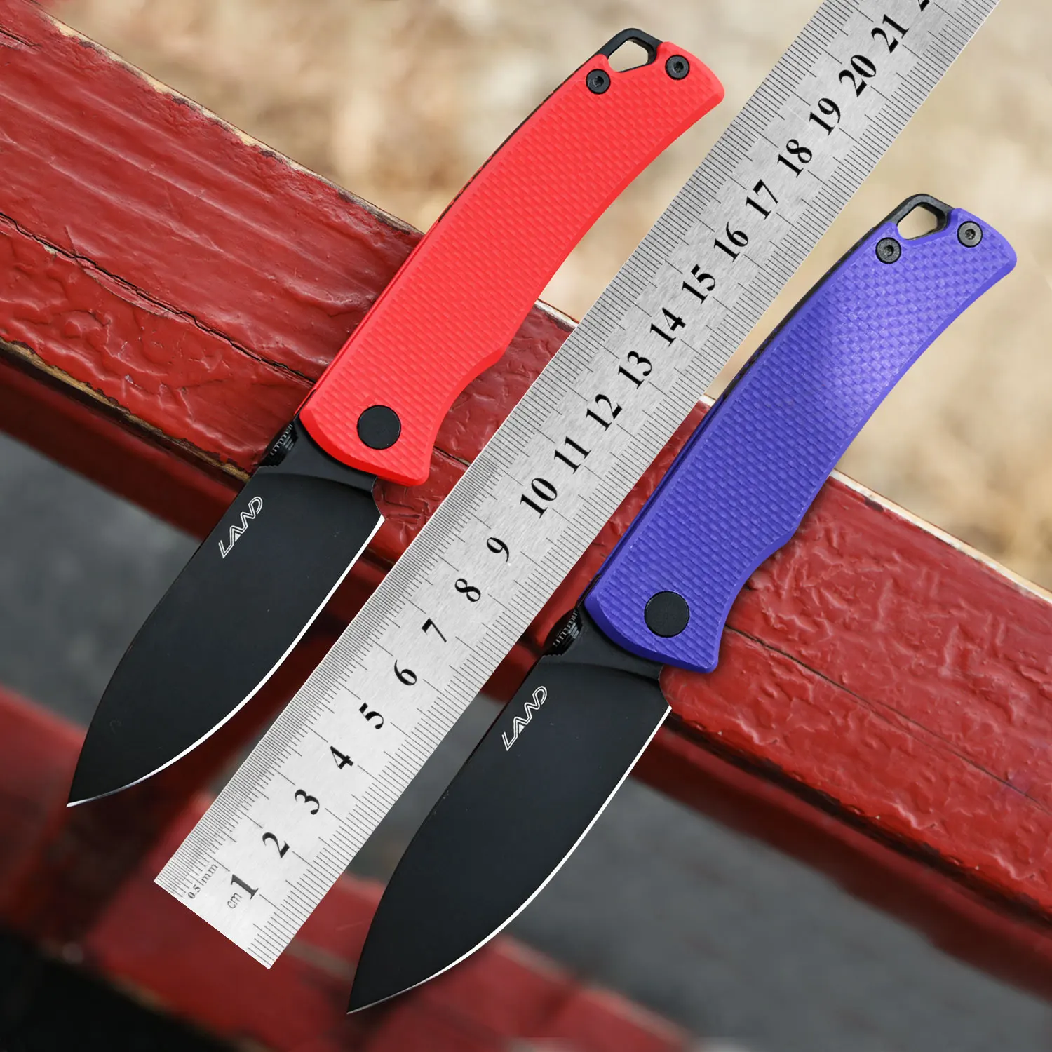 LAND EDC cuchillo plegable de bolsillo para exteriores 841 Camping Picnic desierto caza rescate supervivencia VG10 eje de hoja herramienta portátil cuchillos