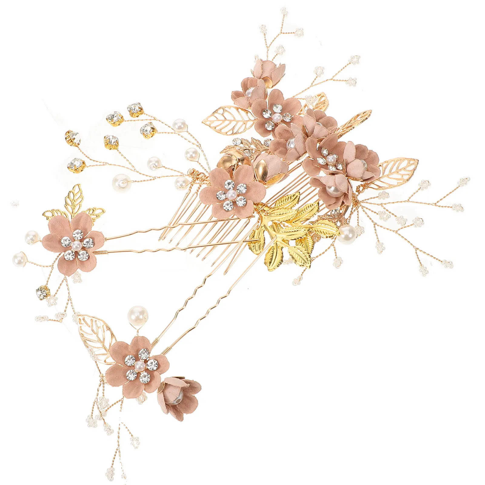 

4Pcs Rhinestone Bridal Hair Comb Set Elegant Alloy Wedding Hairpins Perfect for Bride Bridesmaid Party Prom Decoration