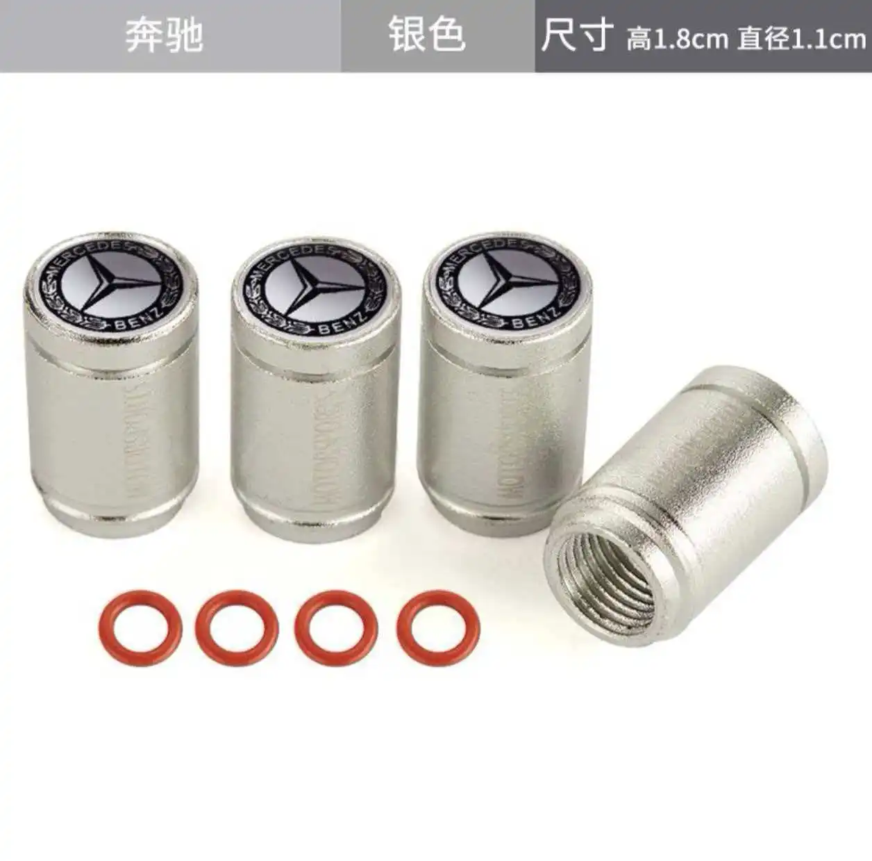 For Mercedes Benz 4pcs Car Wheel Tire Valve Stem Cap Airdust Cover Auto Accessories AMG A C E S G Class W201 W210 W108 W204 W205 view 6