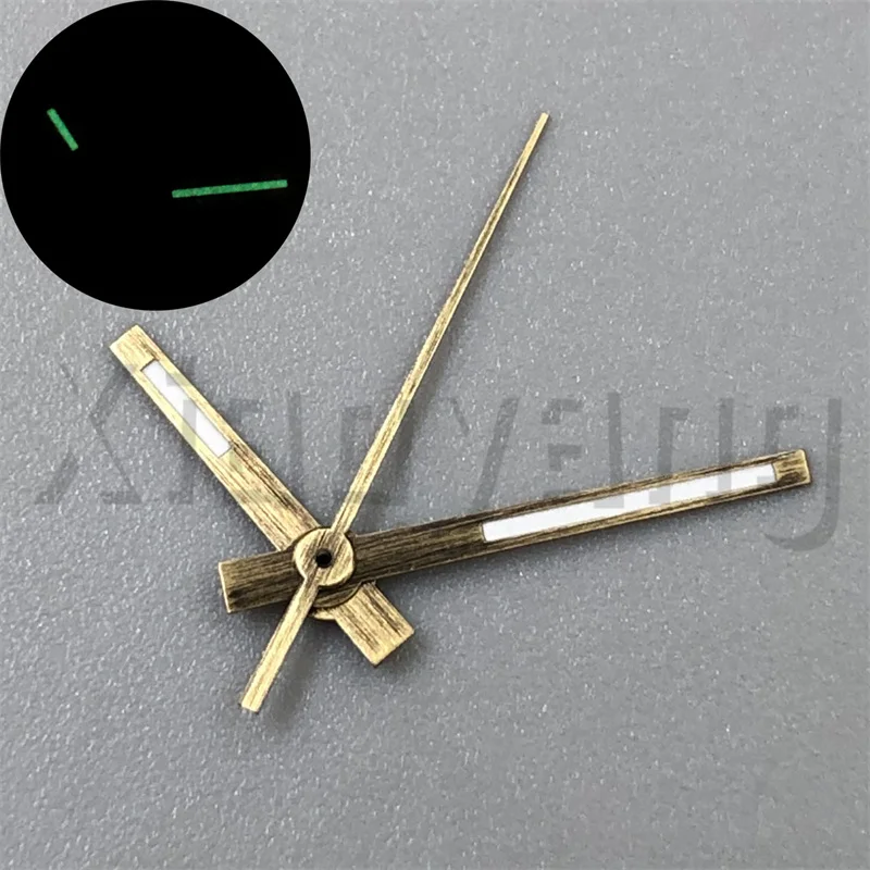 Vintage Retro Bronze NH35 Watch Accessories Snowflake Sword Hand Green Luminous Fit NH34 NH35 NH36 ETA2824 PT5000 Movement Watch