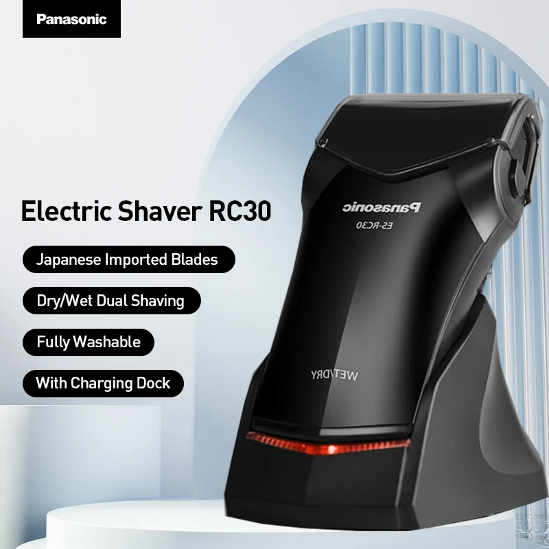 Panasonic Electric Shaver ES Series RC30 Rechargeable Men's Electric Shaver with Charging Dock Face Hair Removal Beard Cutti