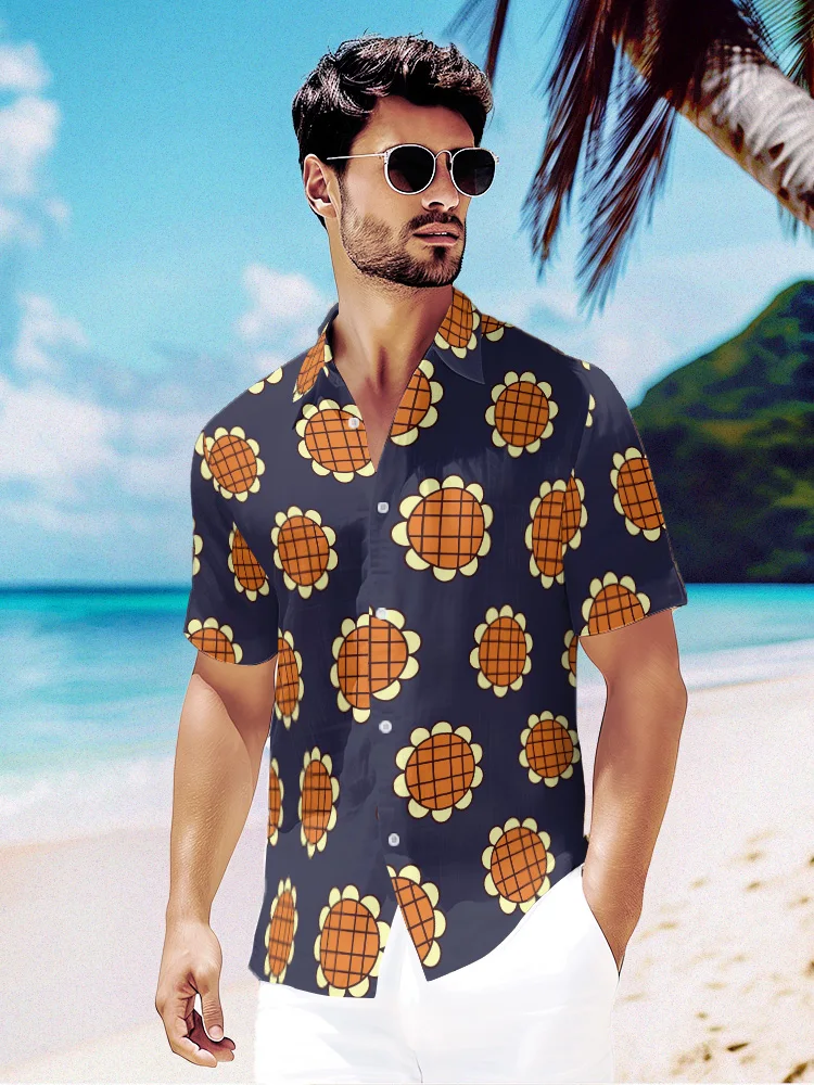 

Summer Hawaiian Shirt Floral Tops Beach Fashion Men Shirt Party Streetwear Luxury Shirts Stylish Short Sleeve Male Clothes