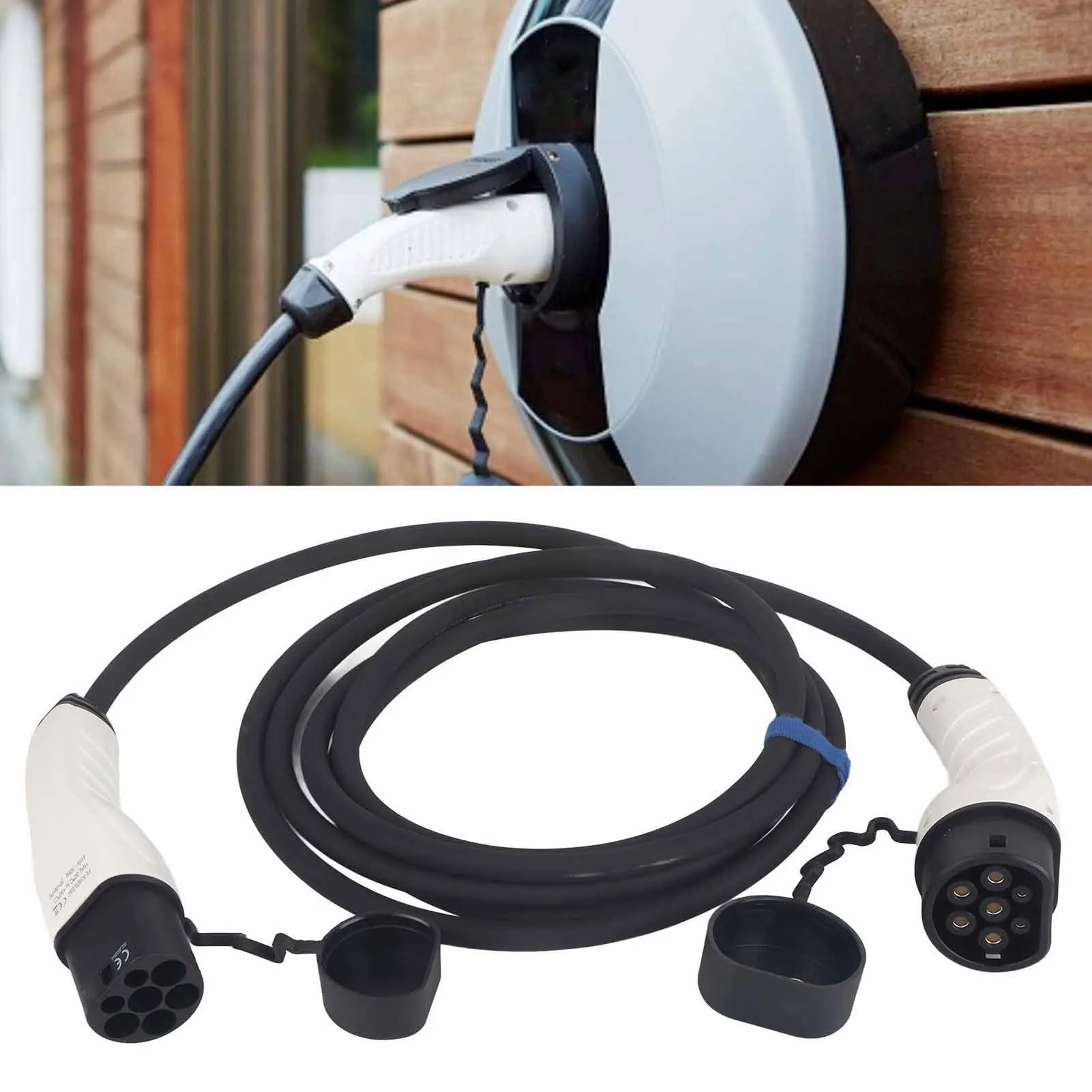 

Разъем для зарядки электромобиля Кабель для зарядки IEC62196-2 Arcing Design Быстрая зарядка 250 В Тип 2 к Тип 2 с кабелем 5 м для автомобиля