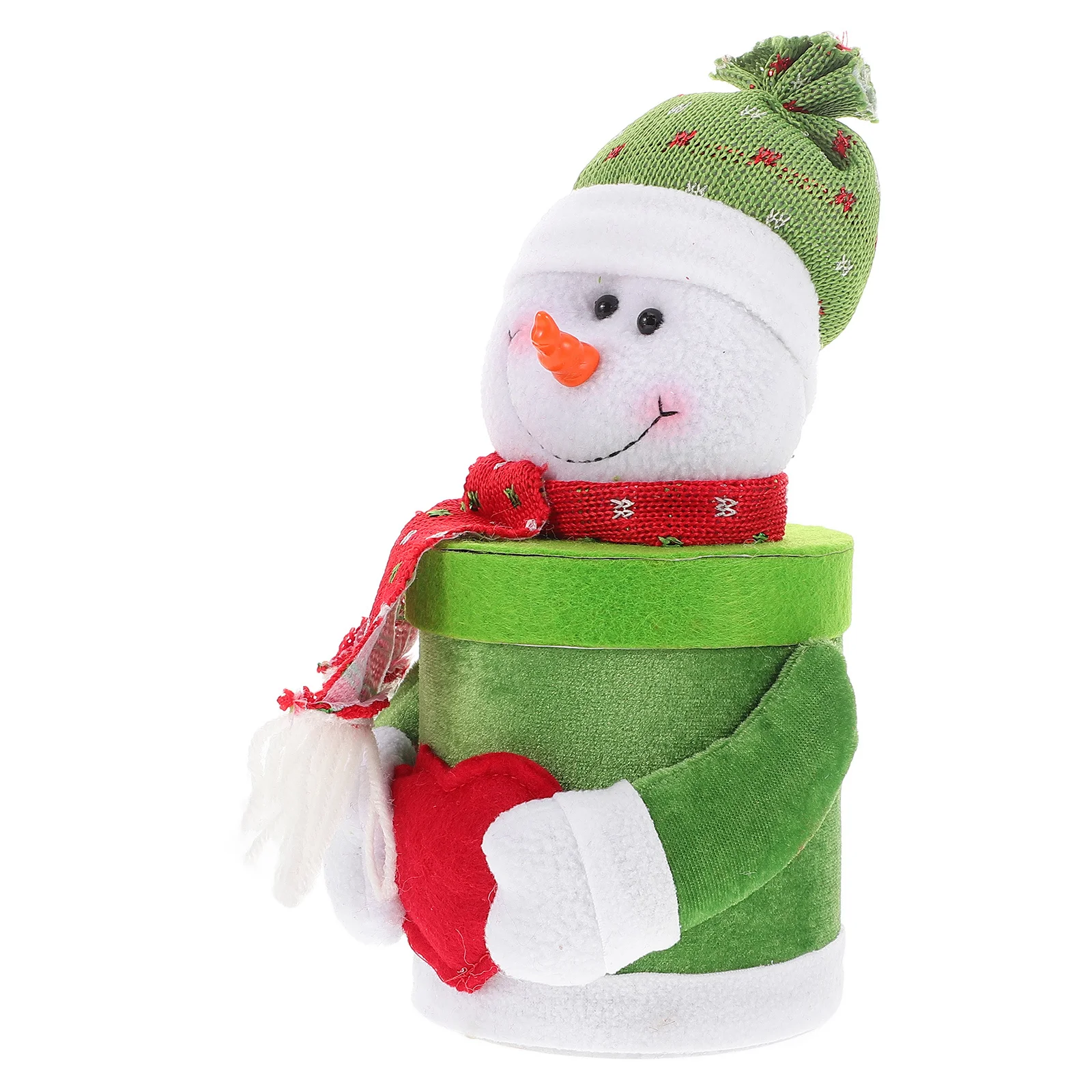 

Velour Christmas Candy Jar Snowman Patterned Covered Dish for Fresh and Organized Holiday Treats Velour Cans Swan Candy Dish