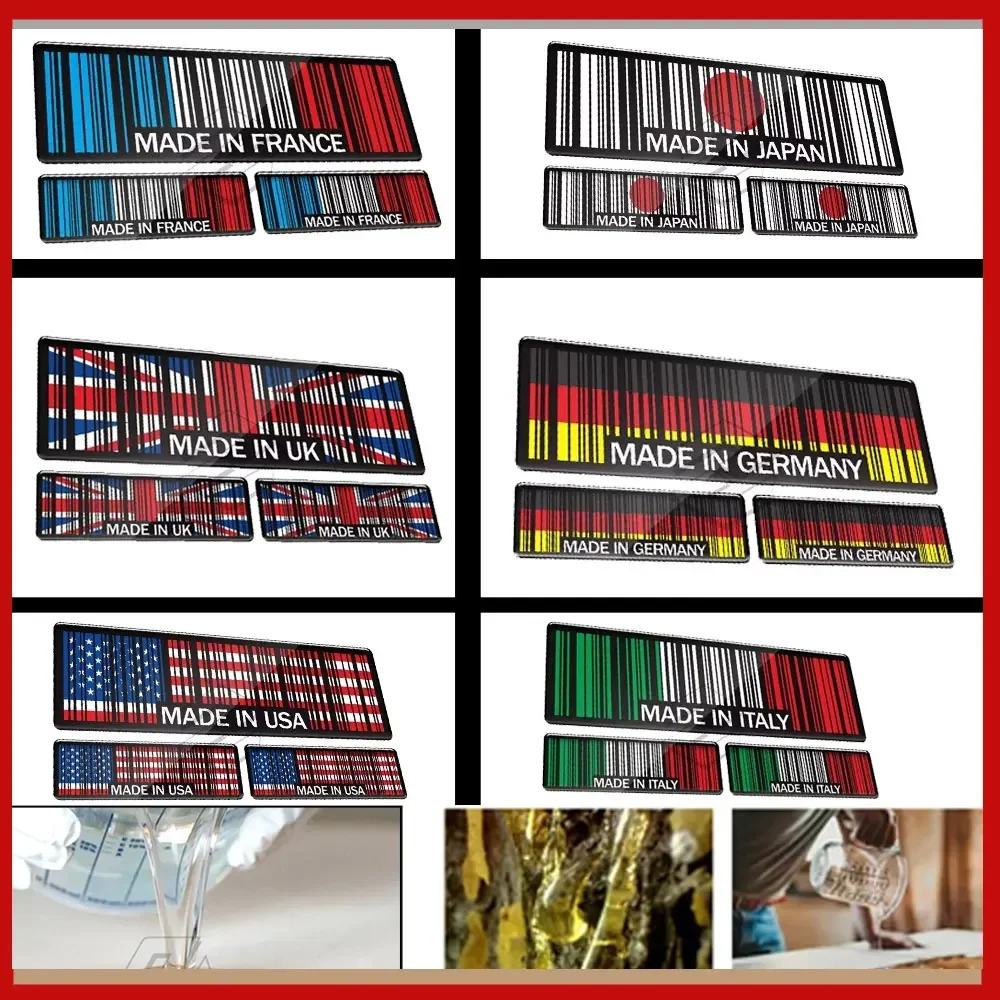 

for Motorbike Decals High Quality 3D Bar Code Sticker Made In Italy Sticker for Car Styling Universal styles
