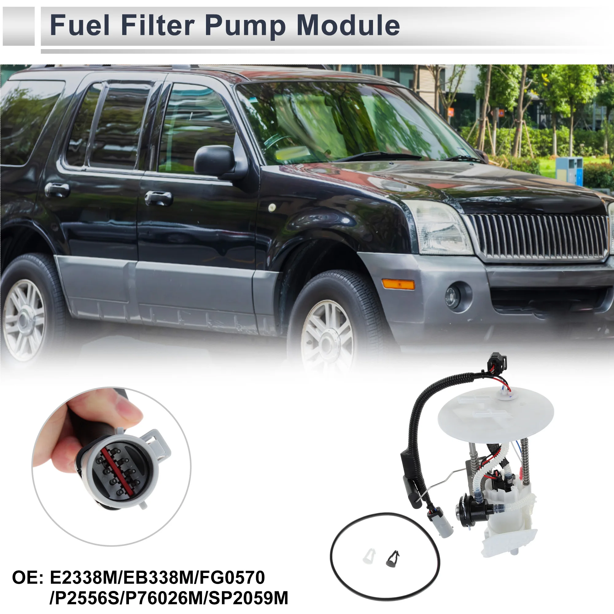

X Autohaux Electric Fuel Pump Assembly for Ford Explorer for Mercury Mountaineer 2001 2002 2003 V6 4.0L Gas No.FE043111B1