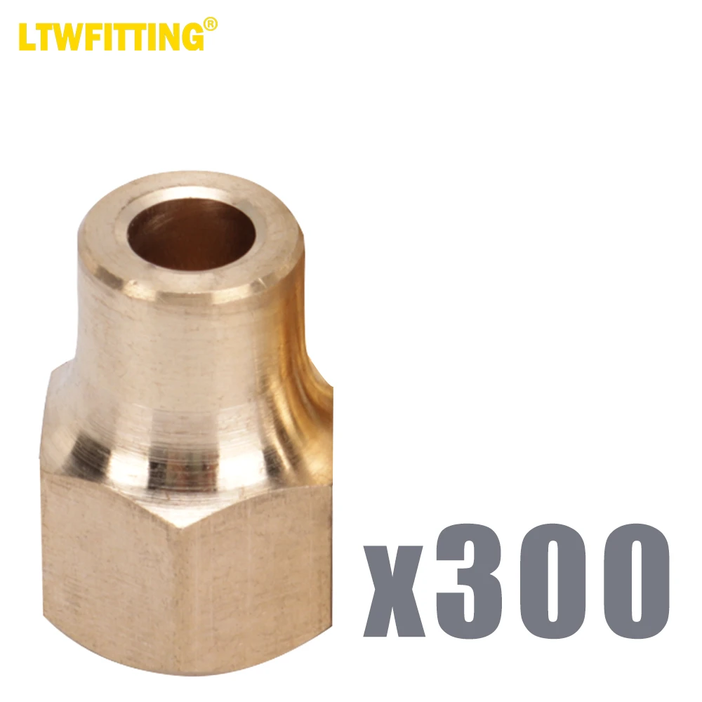 

LTWFITTING Brass 1/4" OD 45 Degree Flare Long Forged Nut ,Flare Tube Fitting(Pack of 300)