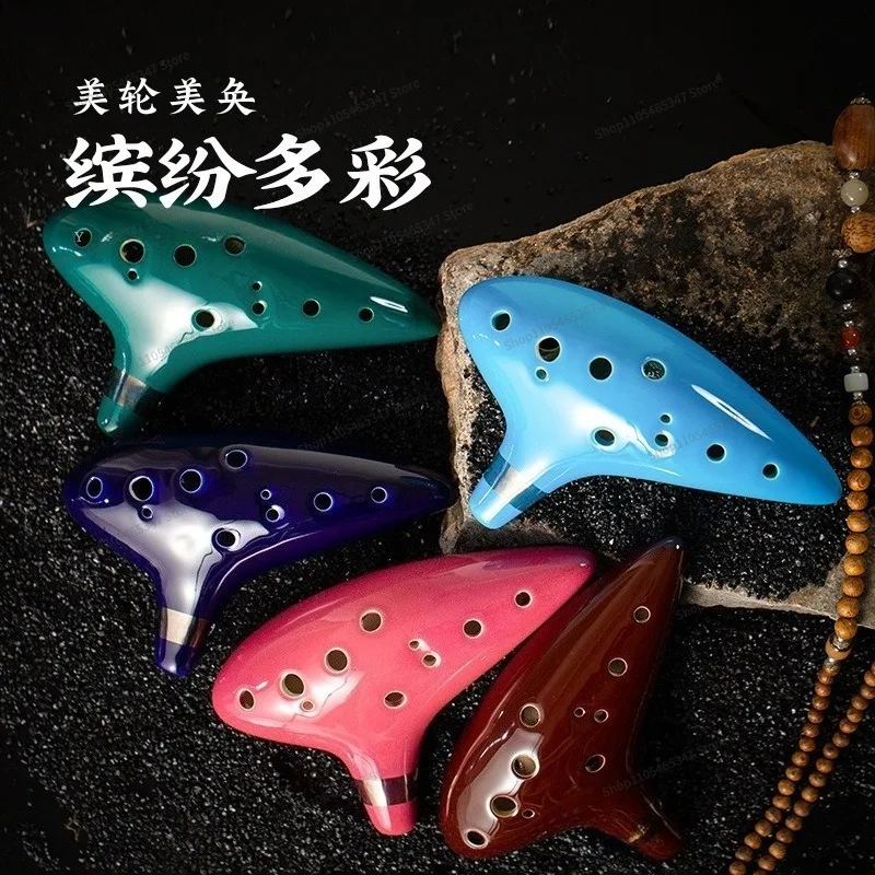 For 12-Hole Ocarina Musical Instrument Flute Alto C 12-hole AC Professional Ocarina