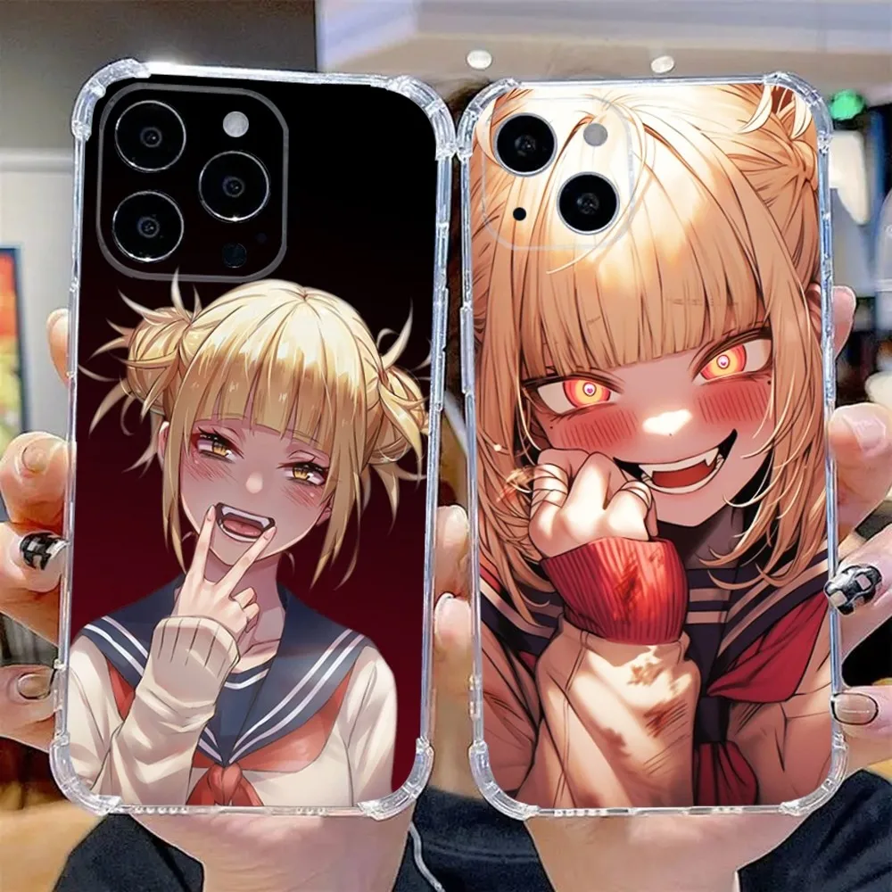 H-Himikos T-Togas Anime Phone Case For iPhone 15,14,13,12,11 Plus,Pro,Max,XR,XS,X,7,8 Plus,SE,Mini Transparent Silicone Soft