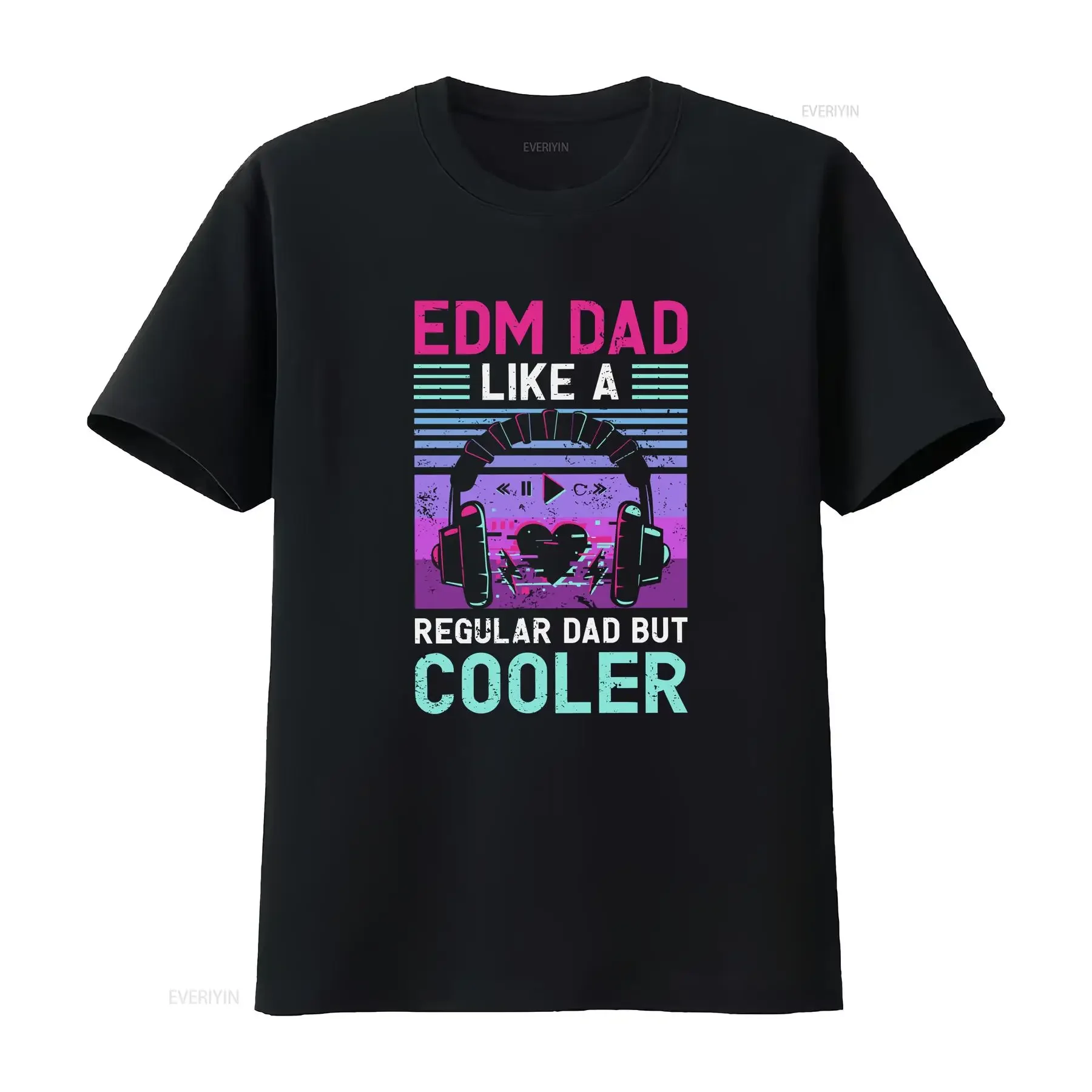 

EDM Dad Like A Regular But Cooler T Shirt Father's Day Life Raves Nightclub vintage Washed Stylish Top For Everyday Wear