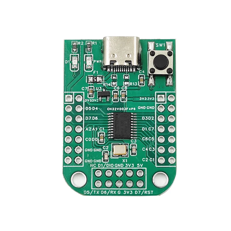 CH32V003 EVT Development board CH32V003F4P6 MCU QingKe RISC-V2A 1-wire SDI System Main Frequency 48MHz WCH