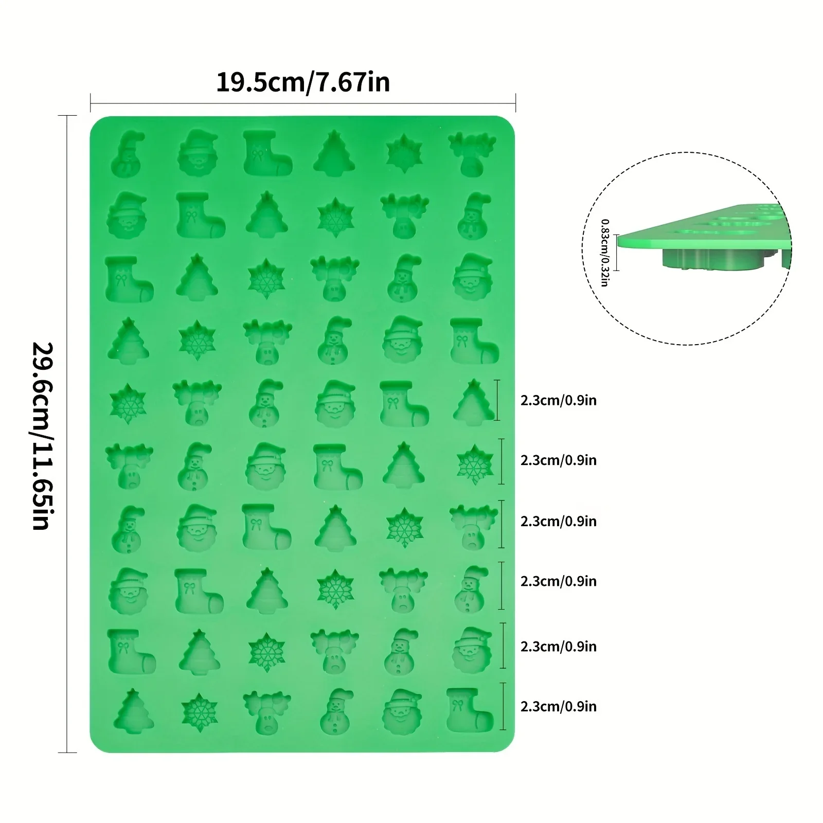 Christmas Shape Design Cookie Shaping Decorating Baking Trays Xmas Chocolate Mold Gingerbread Man Christmas Candy Silicone Mould