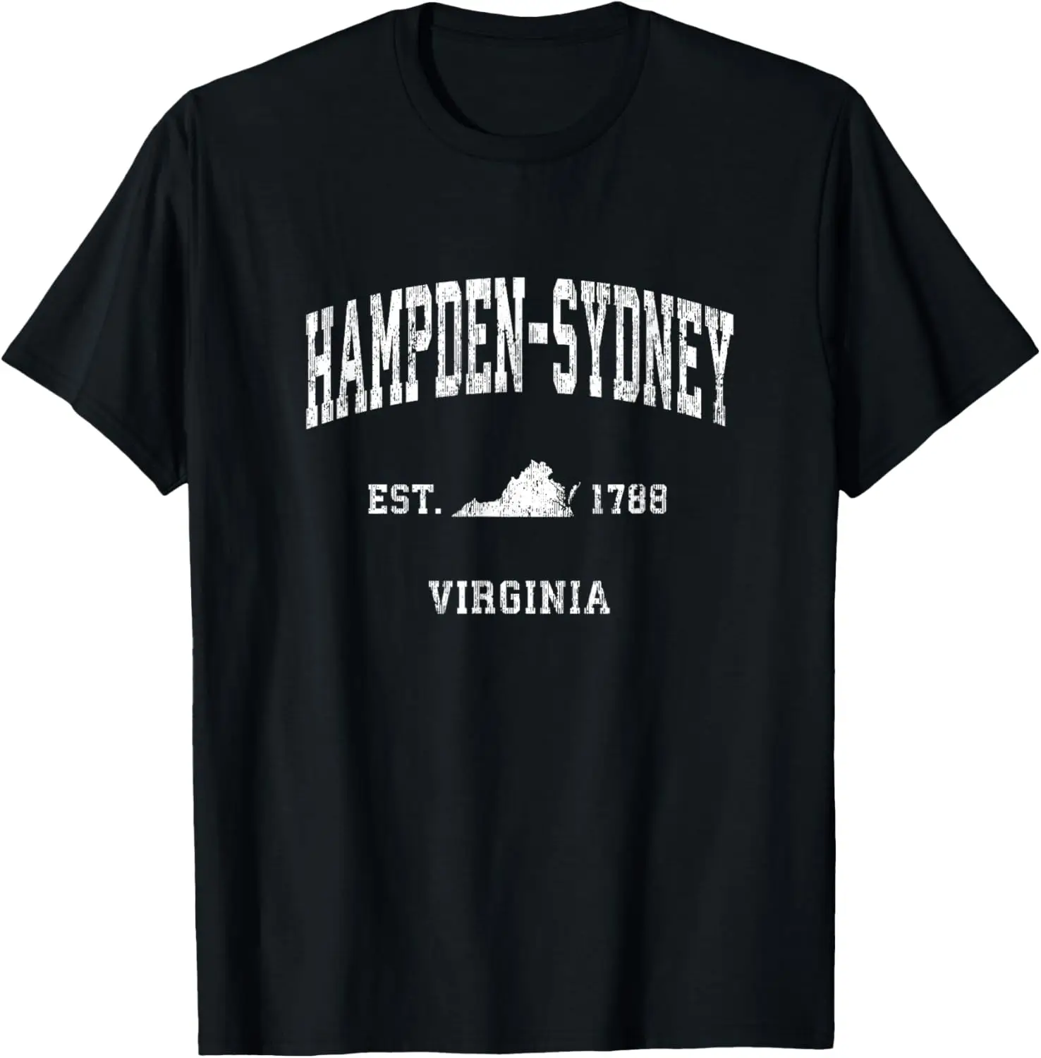 Винтажная спортивная футболка Hampden-Sydney Virginia VA