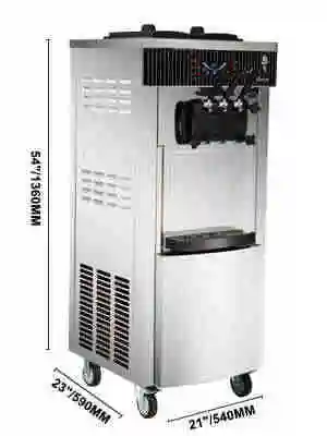 New Double Compressor Pre-Cooling Function Air Pump Milk Water  Ice Cream Maker Flavor Soft Serve Ice Cream Machine