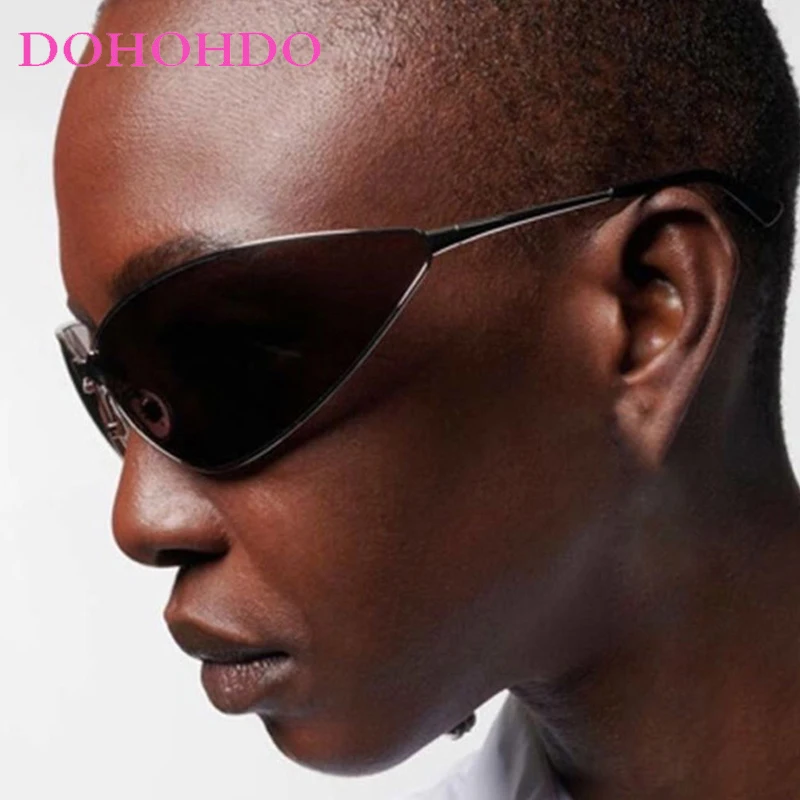 

Fashion Trend Senior Cat Eye Y2K Sunglasses Men Women Unisex Luxury Brand Design Vintage Small Oval Metal Punk Sunglasses UV400