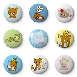 rilakkuma ice cream Soft Button Pin Customizable Metal Decor Women Jewelry Gift Cute Funny Hat Lover Lapel Pin