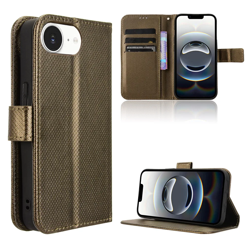 

Wallet With Card Slot Stand Flip Leather Case For iPhone 17E，16E Anti-fall Strong Magnet Cover